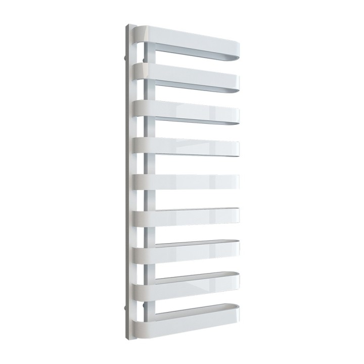 500mm x 1300mm Electric Barlo White Designer Electric Towel Rail