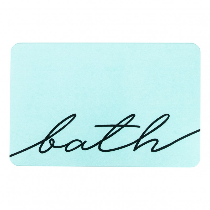 Bath Scribble Aqua Blue Stone Non Slip Bath Mat