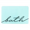 Bath Scribble Aqua Blue Stone Non Slip Bath Mat