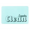 Squeaky Clean Aqua Blue Stone Non Slip Bath Mat