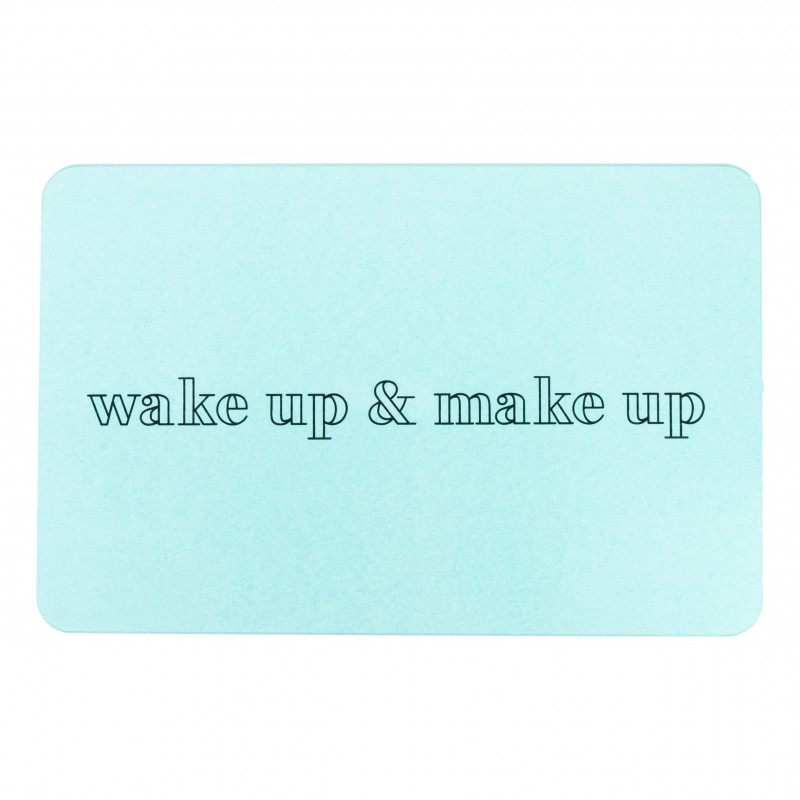 Wake Up & Make Up Aqua Blue Stone Non Slip Bath Mat