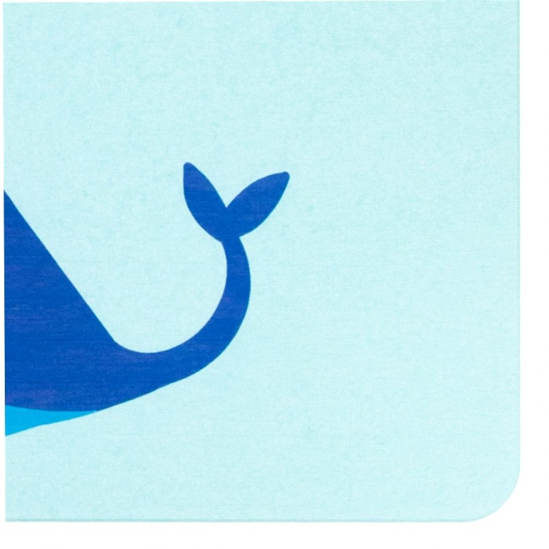 Whale Aqua Blue Stone Non Slip Bath Mat