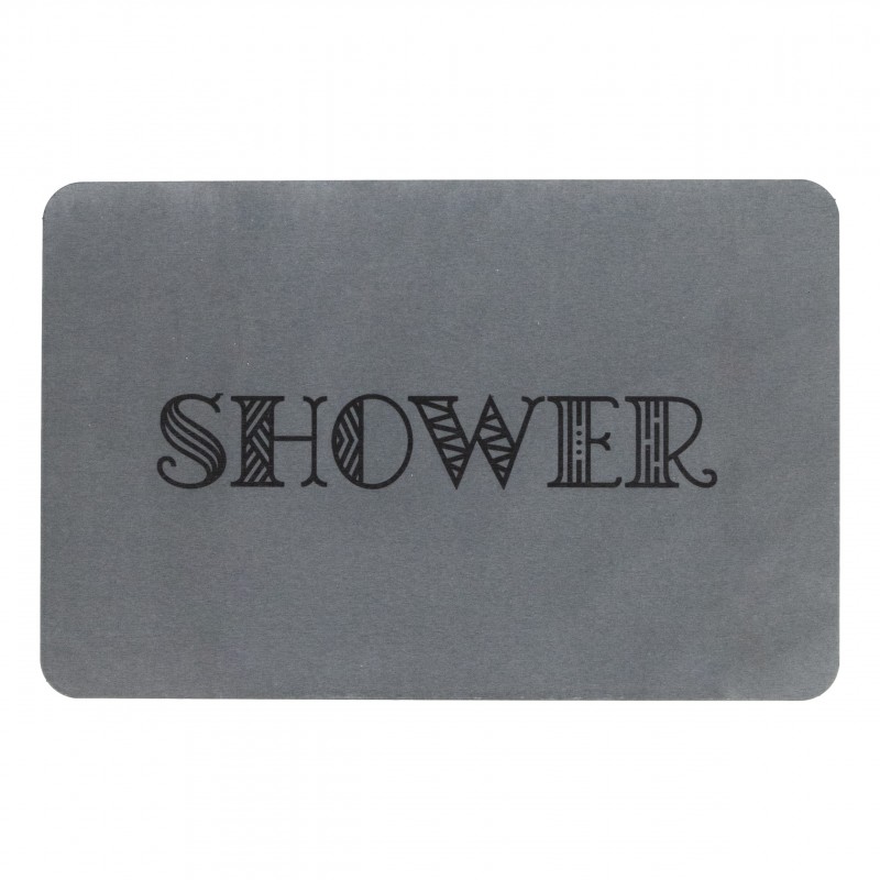 Shower Grey Stone Non Slip Bath Mat