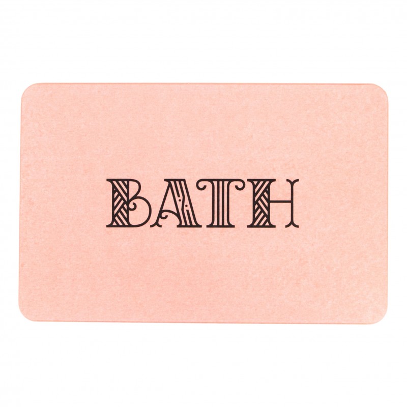 Bath Pink Stone Non Slip Bath Mat