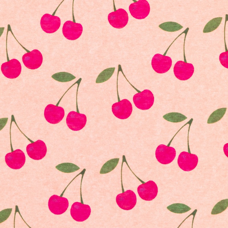 Cherries Pink Stone Non Slip Bath Mat