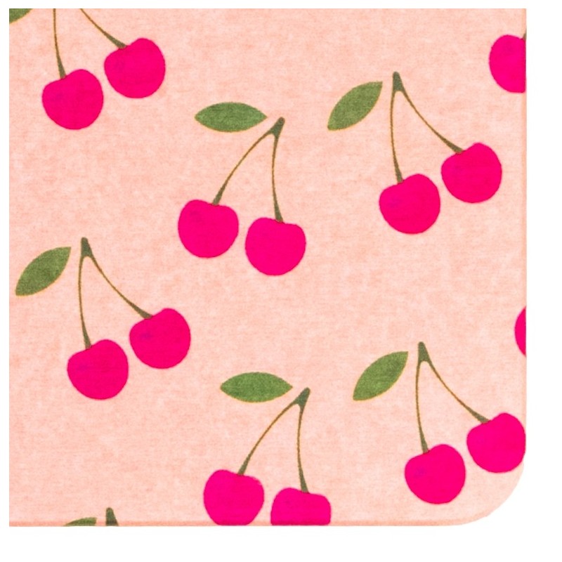 Cherries Pink Stone Non Slip Bath Mat