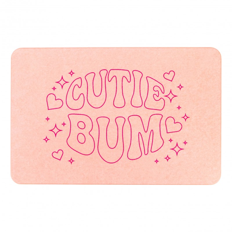 Cutie Bum Pink Stone Non Slip Bath Mat