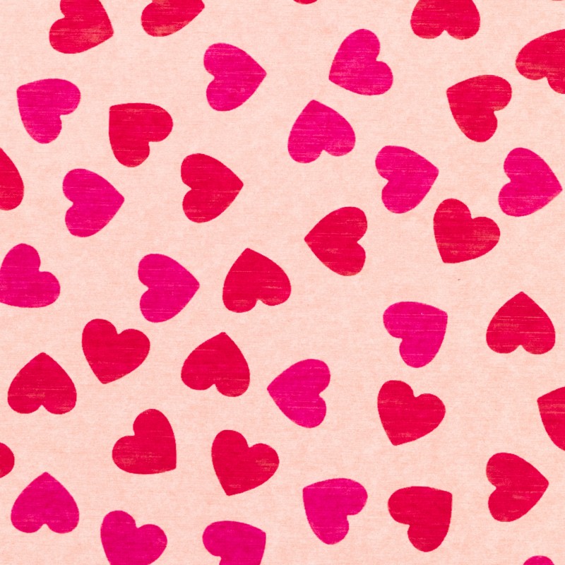 Hearts Pink Stone Non Slip Bath Mat