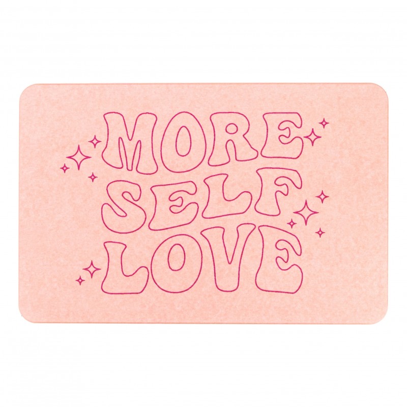 More Self Love Pink Stone Non Slip Bath Mat