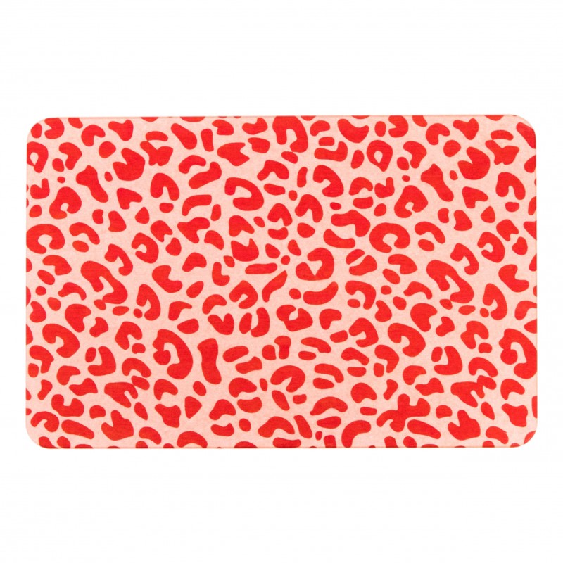 Leopard Print Pink Stone Non Slip Bath Mat