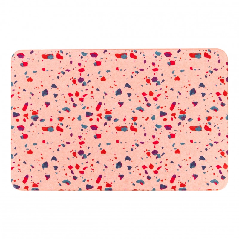 Terrazzo Pink Stone Non Slip Bath Mat