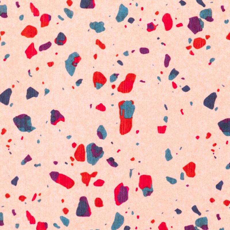 Terrazzo Pink Stone Non Slip Bath Mat