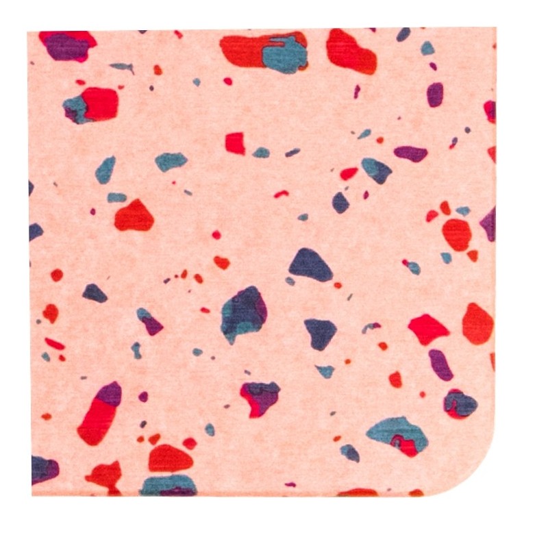 Terrazzo Pink Stone Non Slip Bath Mat