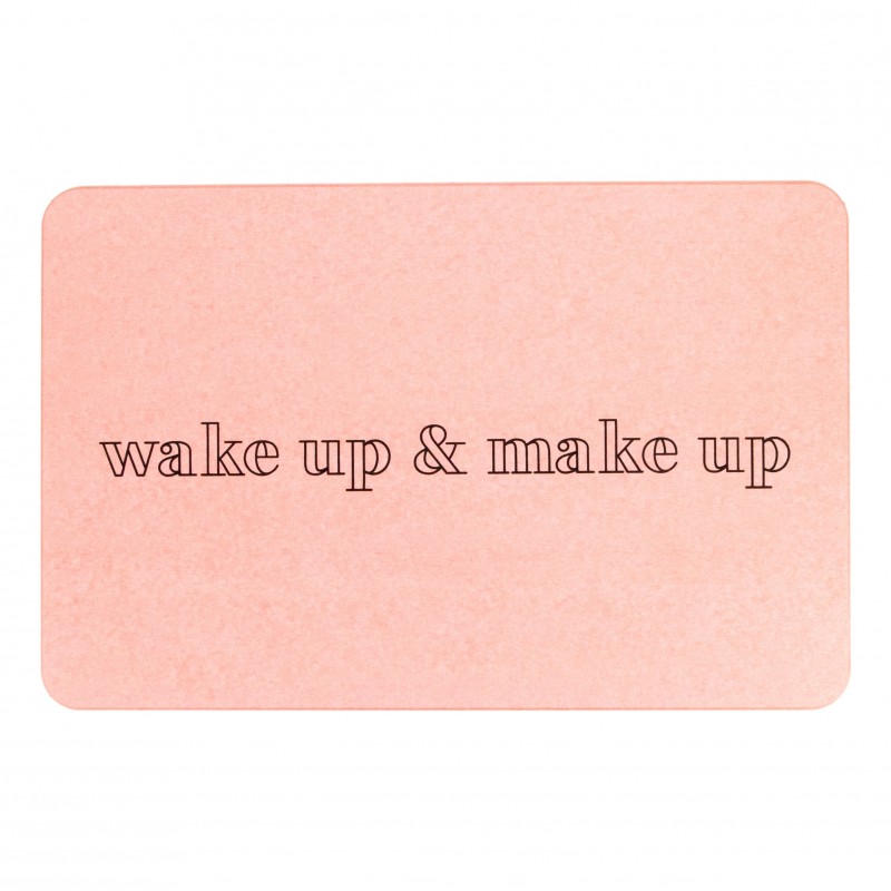 Wake Up & Make Up Pink Stone Non Slip Bath Mat