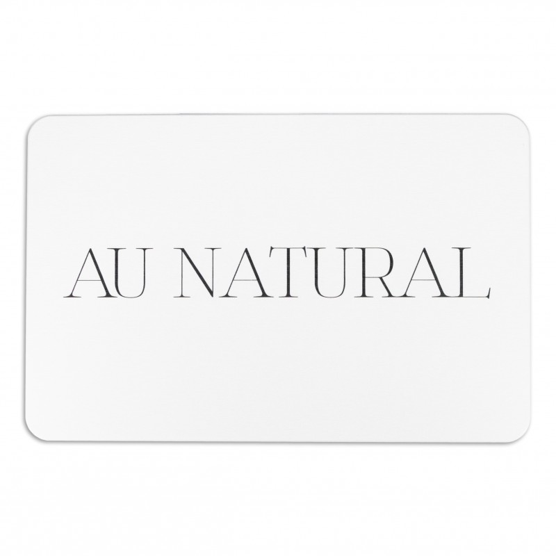 Au Natural White Stone Non Slip Bath Mat