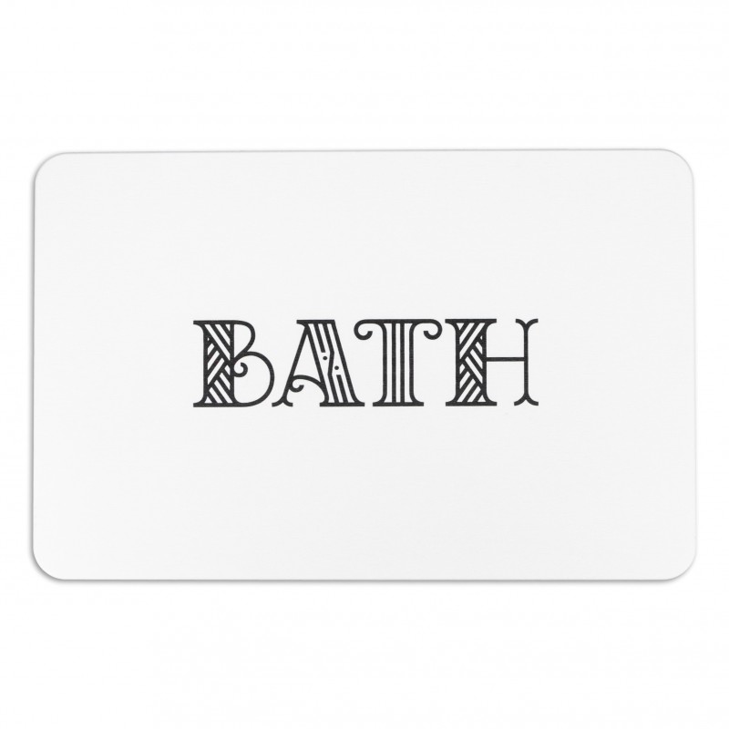 Bath White Stone Non Slip Bath Mat