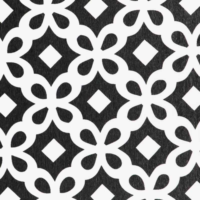 Black Pattern White Stone Non Slip Bath Mat