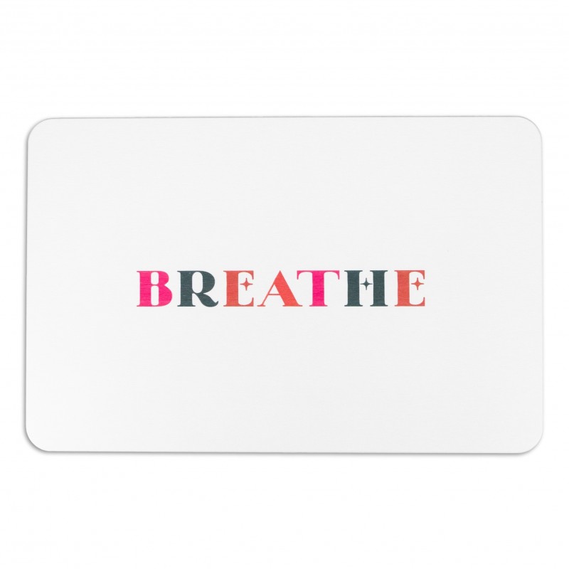 Breathe White Stone Non Slip Bath Mat