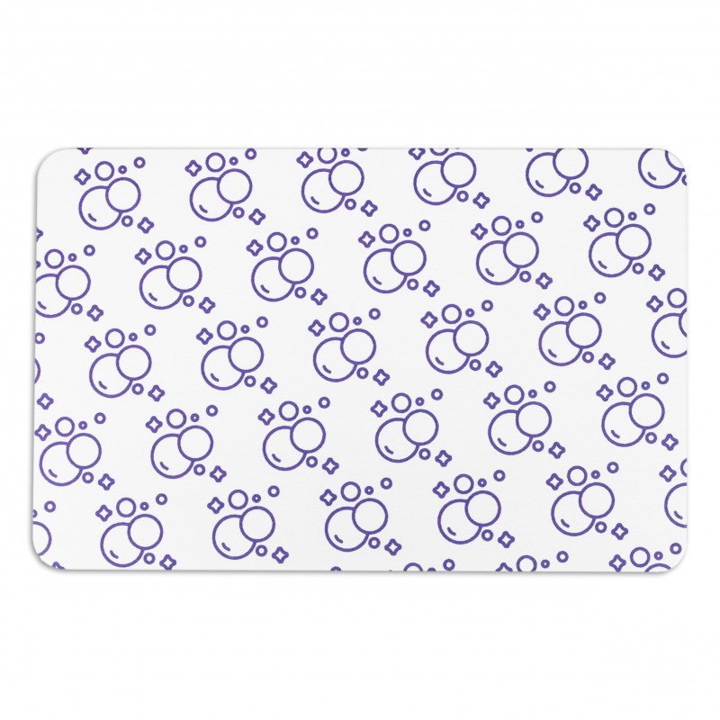 Bubbles White Stone Non Slip Bath Mat