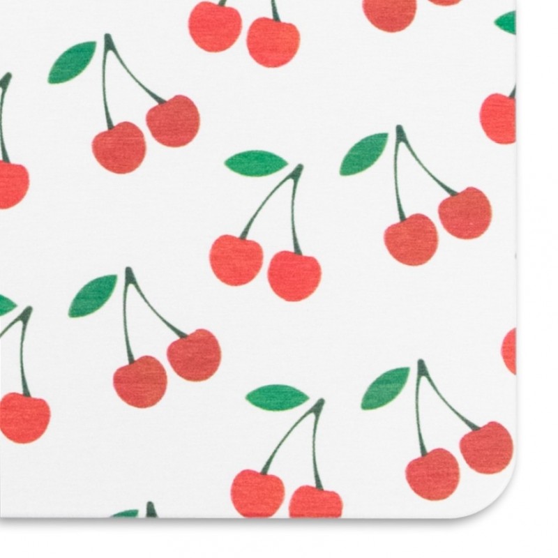 Cherries White Stone Non Slip Bath Mat