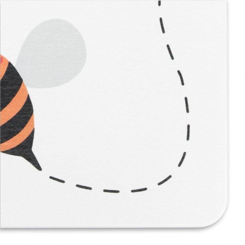 Cute Bee White Stone Non Slip Bath Mat