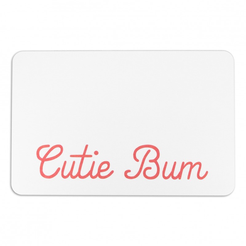 Cutie Bum White Stone Non Slip Bath Mat