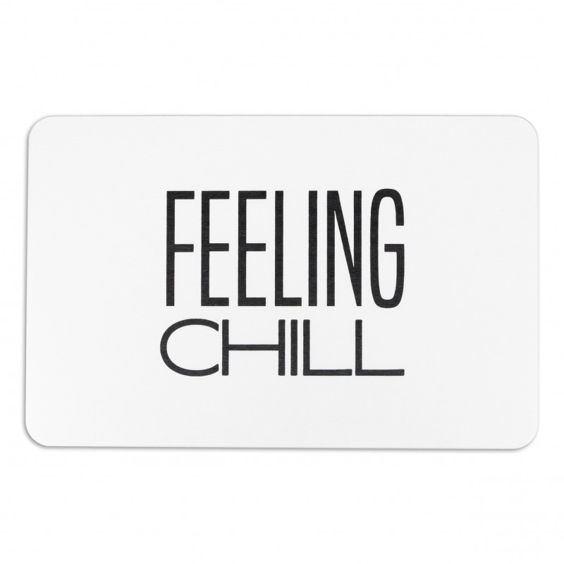 Feeling Chill White Stone Non Slip Bath Mat