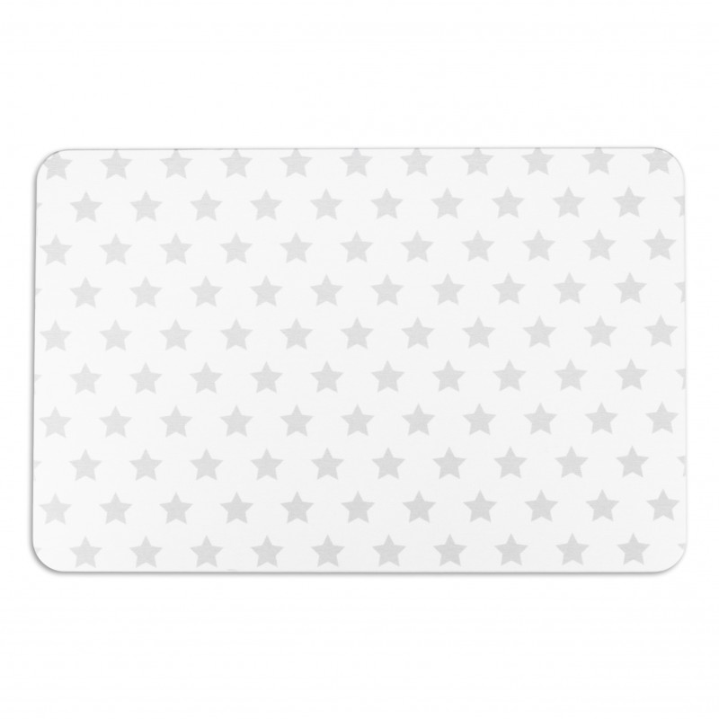 Grey Stars White Stone Non Slip Bath Mat