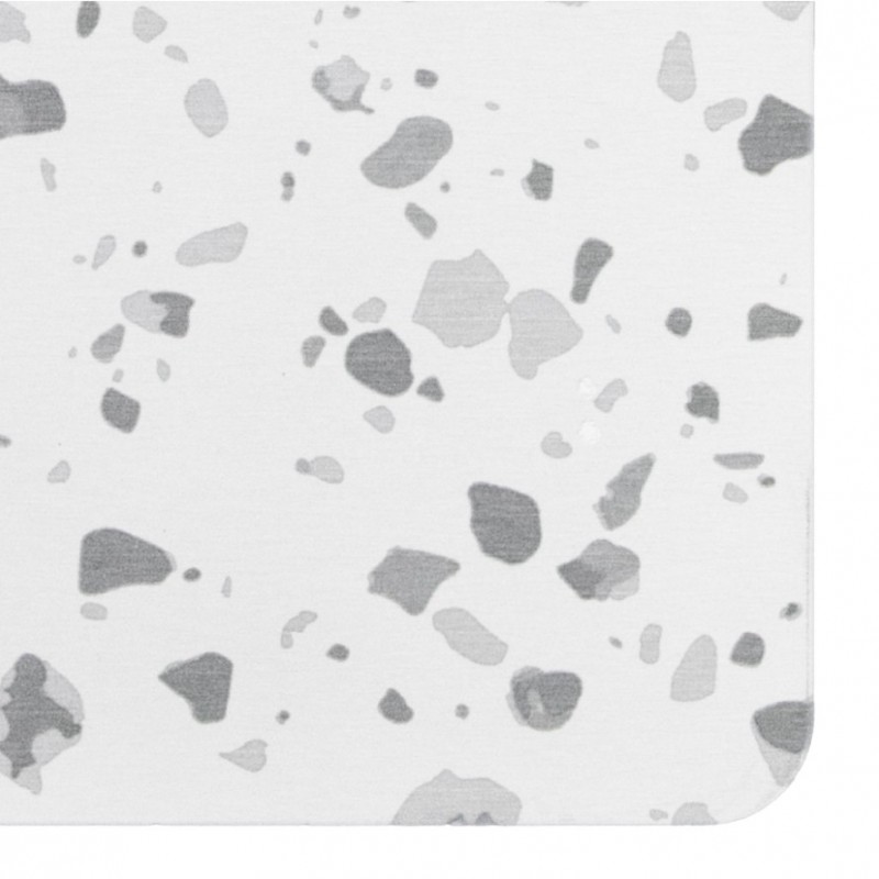 Terrazzo Grey White Stone Non Slip Bath Mat