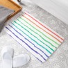 Rainbow Lines White Stone Non Slip Bath Mat