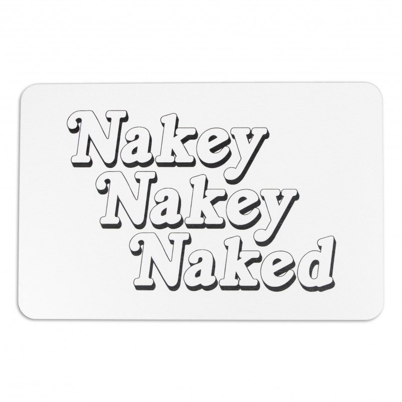 Nakey Nakey White Stone Non Slip Bath Mat