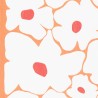 Orange Flowers White Stone Non Slip Bath Mat