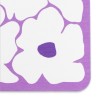 Purple Flower Pattern White Stone Non Slip Bath Mat