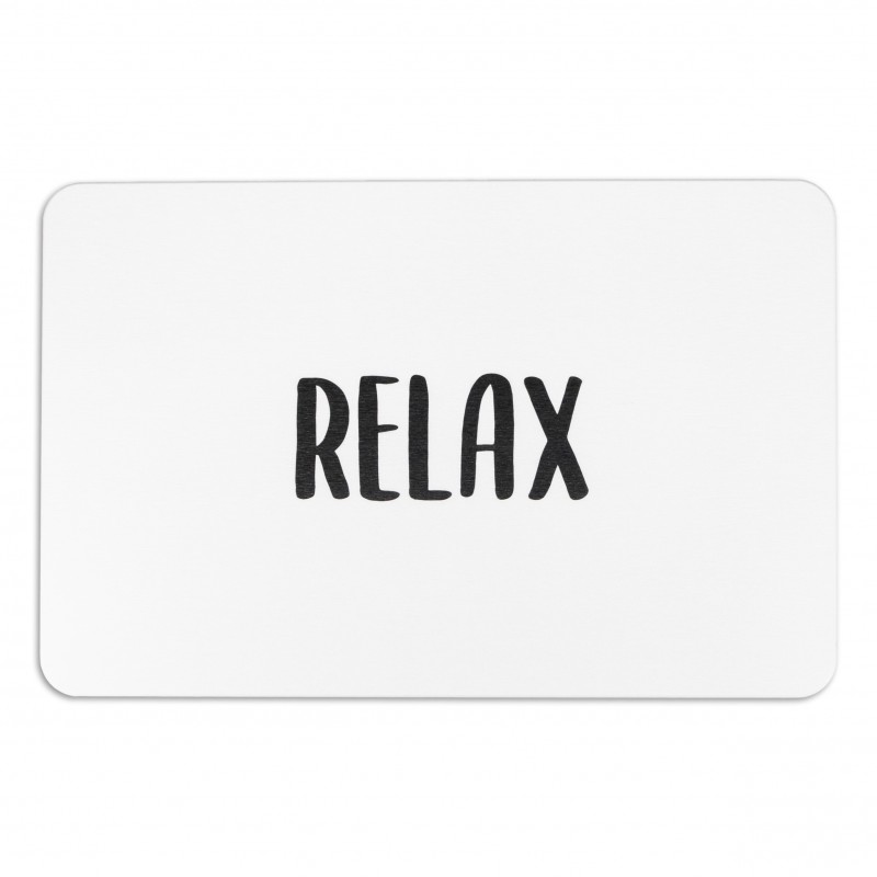 Relax White Stone Non Slip Bath Mat