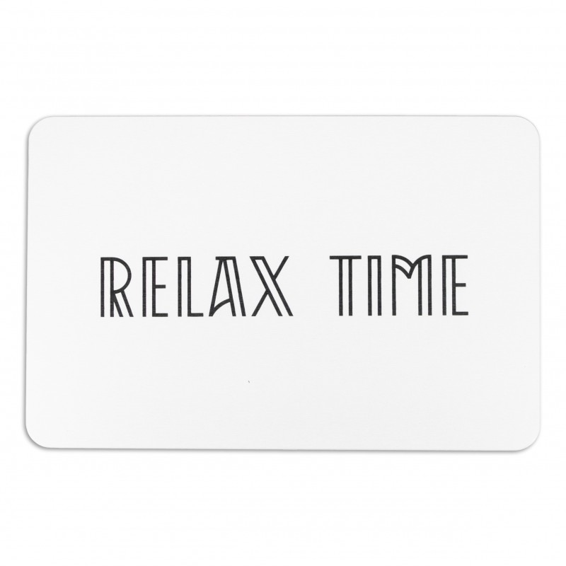 Relax Time White Stone Non Slip Bath Mat