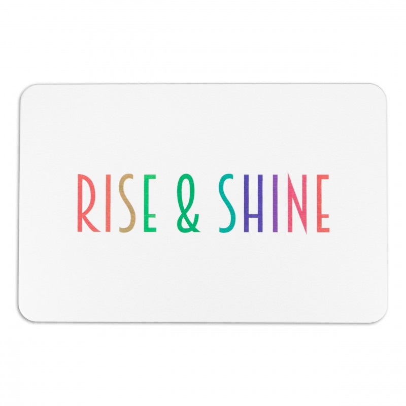 Rise & Shine White Stone Non Slip Bath Mat