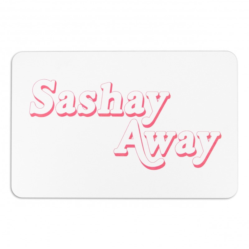 Sashay Away White Stone Non Slip Bath Mat