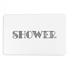 Shower White Stone Non Slip Bath Mat