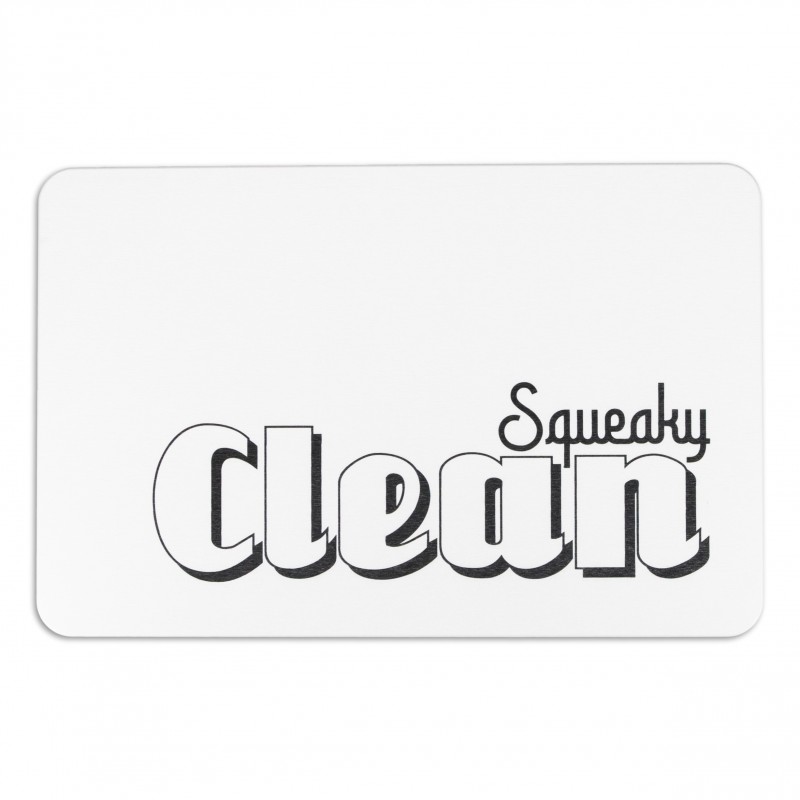 Squeaky Clean White Stone Non Slip Bath Mat