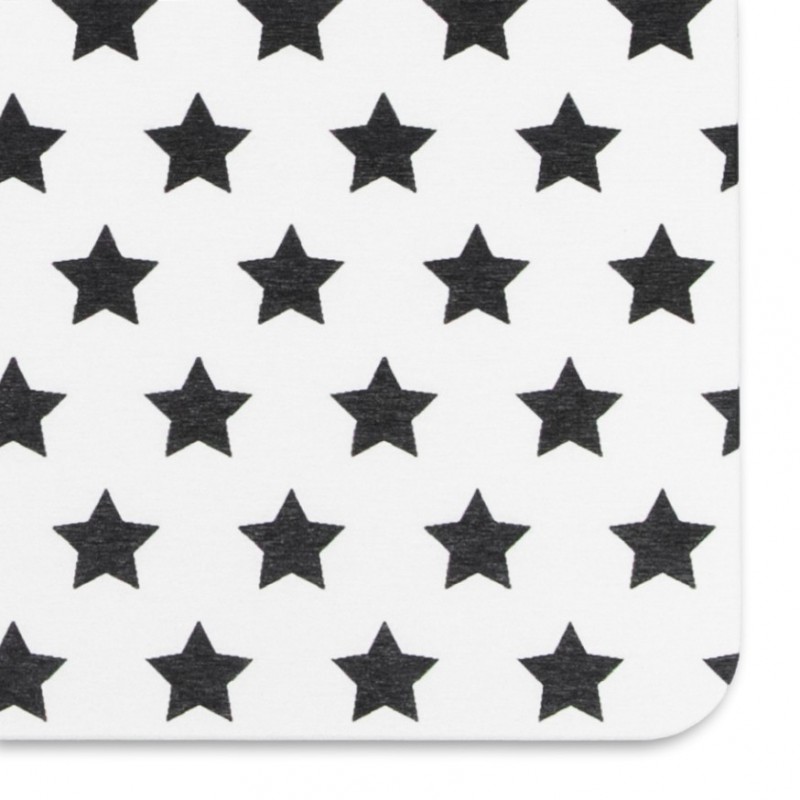 Black Stars White Stone Non Slip Bath Mat