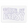Take It Easy White Stone Non Slip Bath Mat