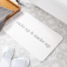 Wake Up & Make Up White Stone Non Slip Bath Mat