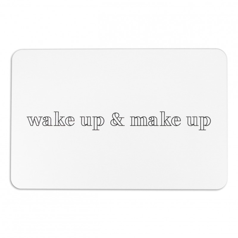 Wake Up & Make Up White Stone Non Slip Bath Mat