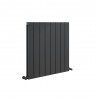 588mm (w) x 600mm (h) Corwen Double Panel Anthracite Horizontal Aluminium Radiator