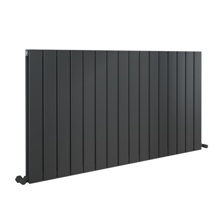 1180mm (w) x 600mm (h) Corwen Double Panel Anthracite Horizontal Aluminium Radiator