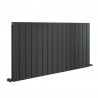 1180mm (w) x 600mm (h) Corwen Double Panel Anthracite Horizontal Aluminium Radiator