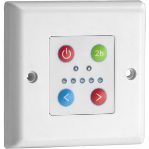 White Wall Controller for Electric Towel Rails with Run-back Timer