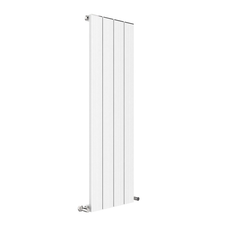 375mm x 1200mm Single Panel White Vertical Aluminium Designer Radiator