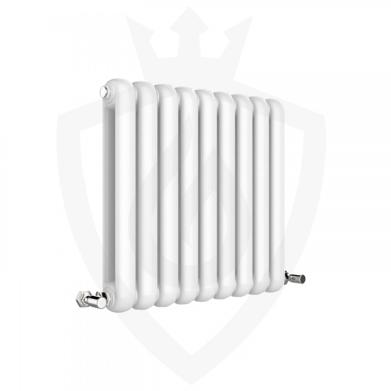 556mm (w) x 600mm (h) "Elias" White Vertical Column Radiator (9 Sections)