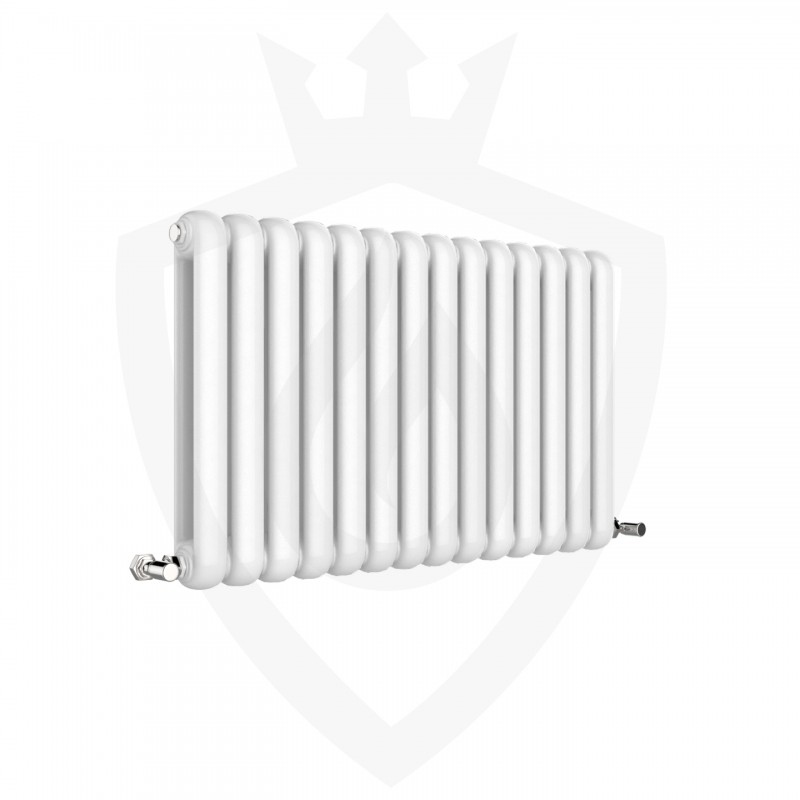 853mm (w) x 600mm (h) "Elias" White Horizontal Column Radiator (14 Sections)